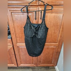 Ava &Viv Black Lace Tankini #592